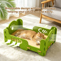 Elevated Felt Cat Bed Frame, Raised Open Cat Lounge Bed, Detachable Breathable Pet Sleeping Platform for Small Medium Cats