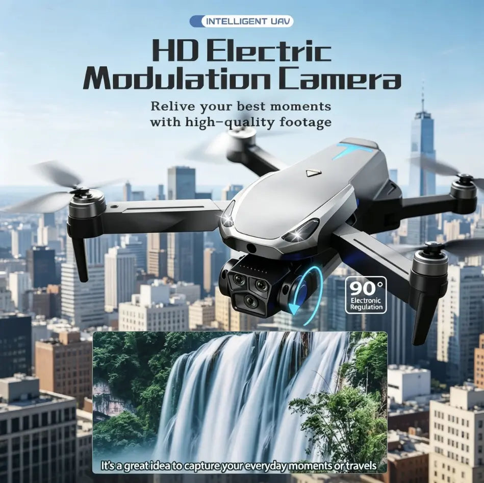 2026 Foldable M8 Pro Drone, 8K UHD EIS Anti-Shake Camera, GPS, 5G Wifi FPV, Intelligent Obstacle Avoidance, Auto Return, 360° Stunt Roll, 2 Batteries, for Adults Beginners Aerial Photography