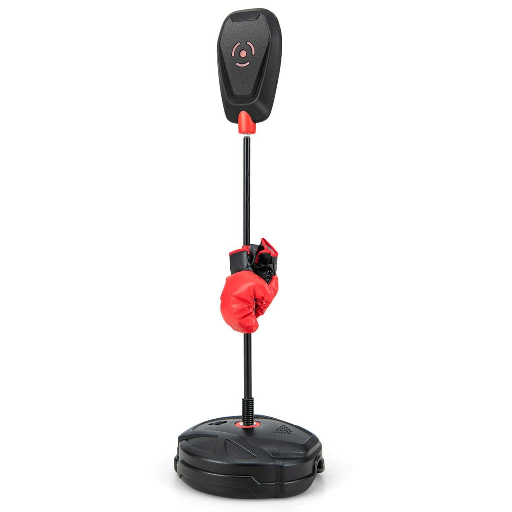 Set Da Boxe Con Sacco Da Pugilato Guanti Da Boxe, Giocattolo Da Boxe Regolabile in 6 Posizioni per Bambini 5 Anni+
