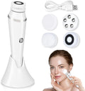 Spazzola Pulizia Viso Elettrica, Ricaricabile 4-In-1 Spazzola per La Pulizia Del Viso Impermeabile IPX7 Massaggiatore Viso Spazzola Pulizia Viso per Ogni Tipo Di Pelle per Pulizia Viso