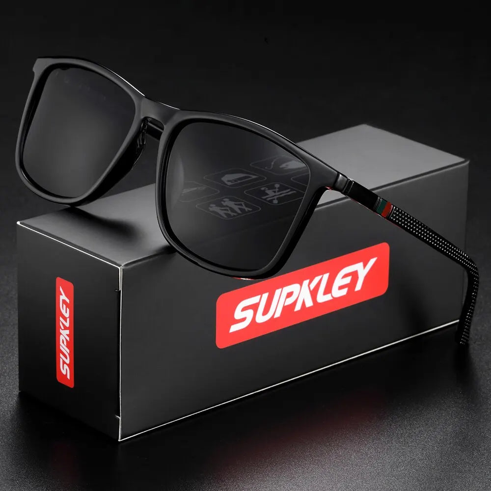 Sports Sunglasses for Men Polarized Comfortable Wear Square Sun Glasses Male Light Weight Eyewear Accessory with Origina