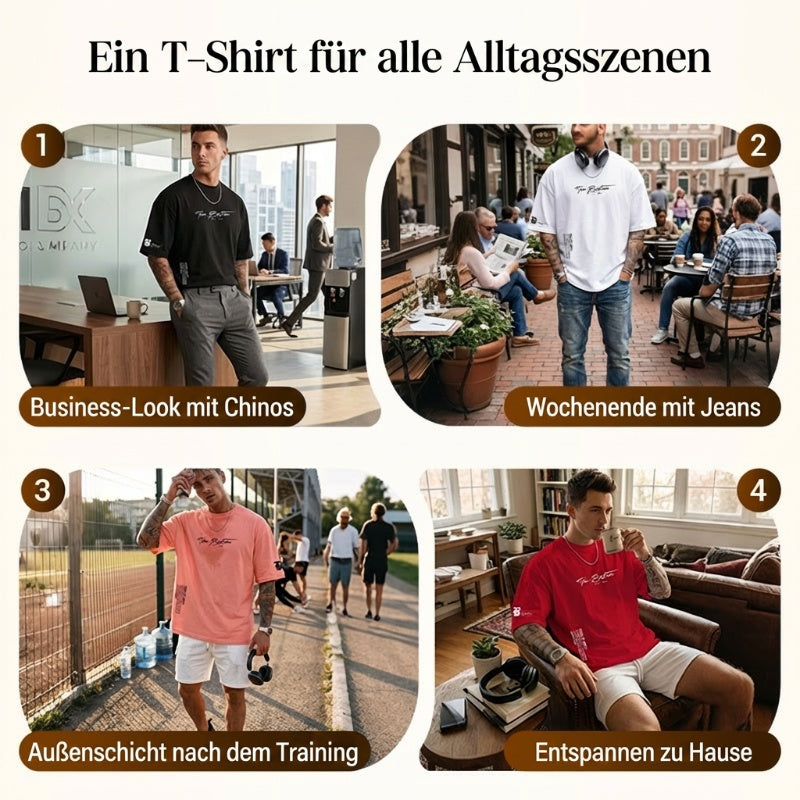 Entdecke den ultimativen Herren Urban Style Loose Fit T-Shirt – Jetzt 50% Rabatt auf unseren Premium Baumwollmix mit lässigem Oversize-Schnitt und stylischem Grafikdruck!
