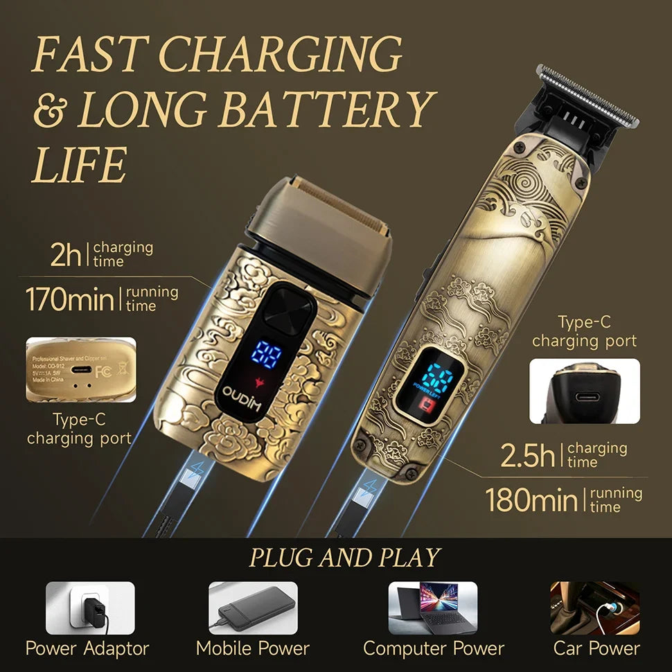 Foil Shavers for Men with Head Shaving, Hair Beard Trimmer, Face Mustache Grooming Kit, Bald Head Shavers and and Haircutting