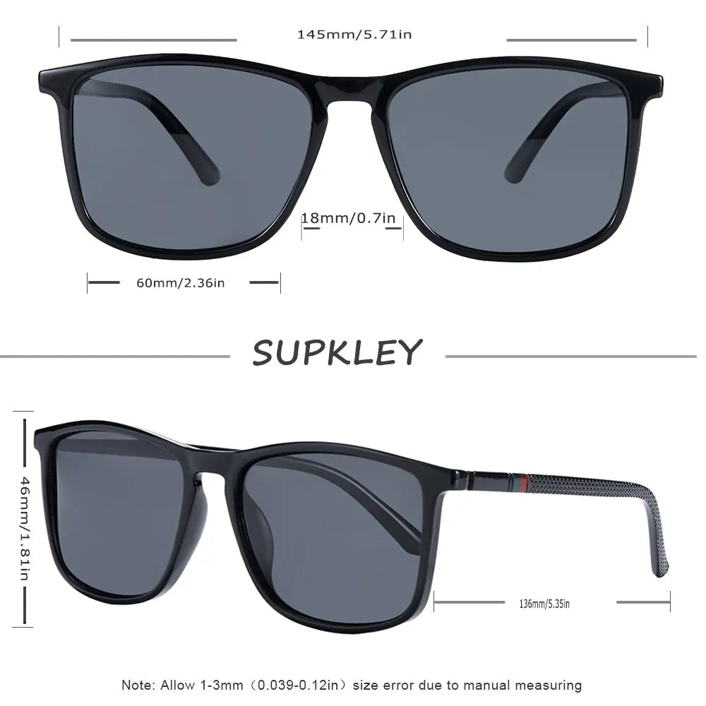 Sports Sunglasses for Men Polarized Comfortable Wear Square Sun Glasses Male Light Weight Eyewear Accessory with Origina