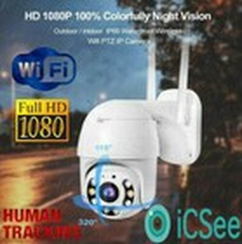 2X TELECAMERA TELECAMERE ESTERNA ICSEE CAM PTZ WIFI CAMERA NEW WIRELESS ESTERNO