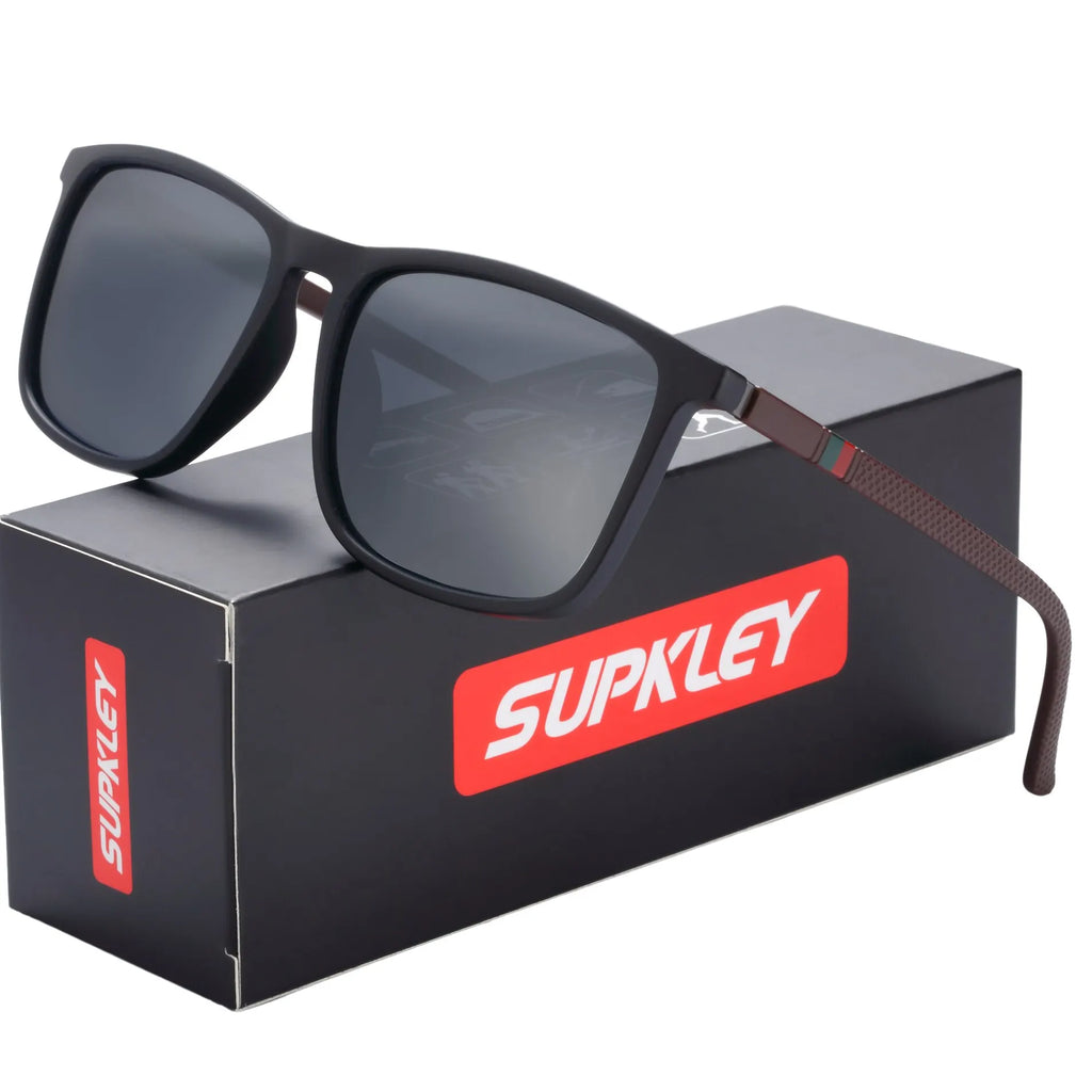 Sports Sunglasses for Men Polarized Comfortable Wear Square Sun Glasses Male Light Weight Eyewear Accessory with Origina