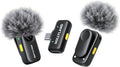 LARK A2 Mini Duo Wireless Microphone System - Perfect for iPhone/Android, Plug & Play, Rich Audio for Vlogs and Streaming, 200M Range, AI Noise Cancellation, 14H Battery Life