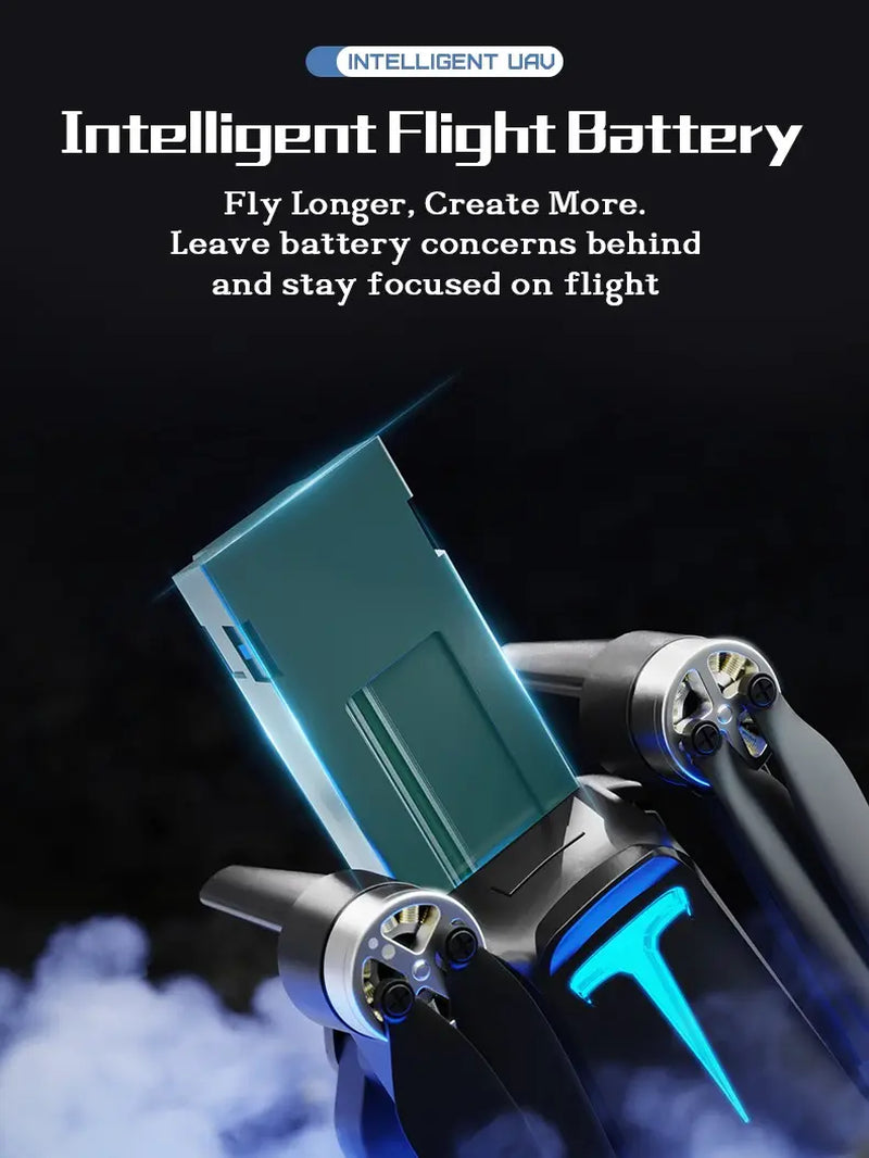 2026 Foldable M8 Pro Drone, 8K UHD EIS Anti-Shake Camera, GPS, 5G Wifi FPV, Intelligent Obstacle Avoidance, Auto Return, 360° Stunt Roll, 2 Batteries, for Adults Beginners Aerial Photography