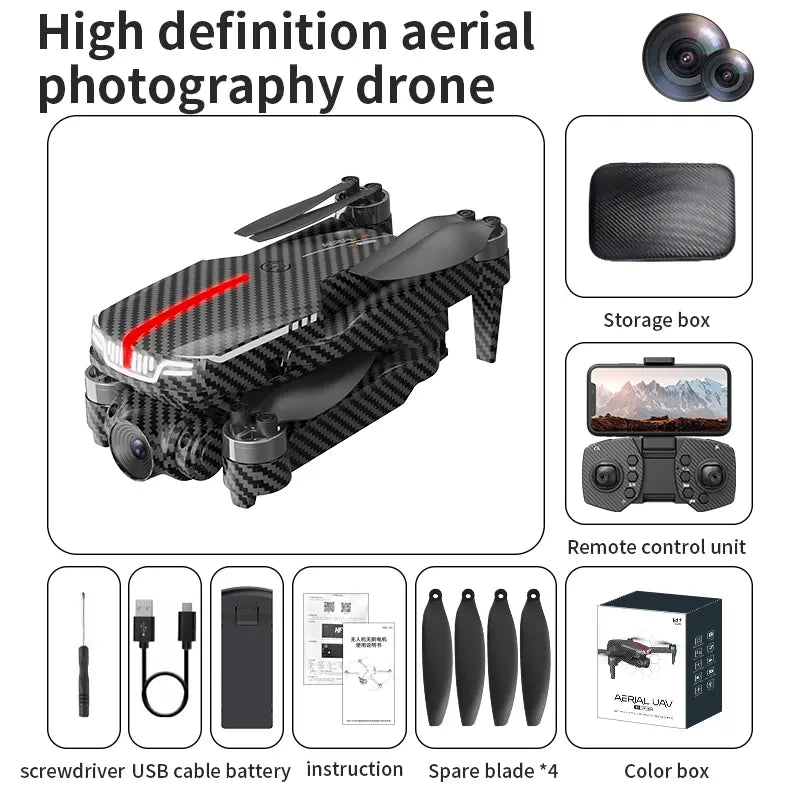2026 Foldable M8 Pro Drone, 8K UHD EIS Anti-Shake Camera, GPS, 5G Wifi FPV, Intelligent Obstacle Avoidance, Auto Return, 360° Stunt Roll, 2 Batteries, for Adults Beginners Aerial Photography