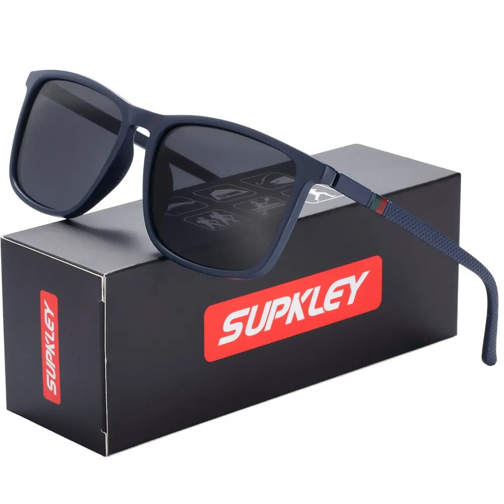 Sports Sunglasses for Men Polarized Comfortable Wear Square Sun Glasses Male Light Weight Eyewear Accessory with Origina