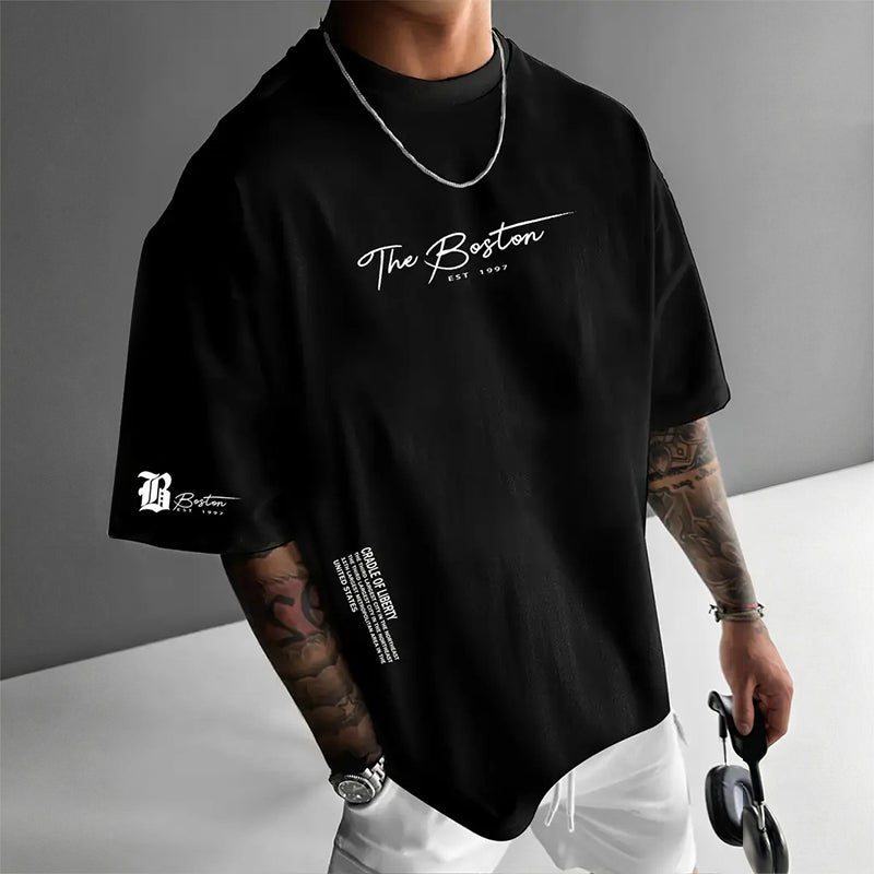 Entdecke den ultimativen Herren Urban Style Loose Fit T-Shirt – Jetzt 50% Rabatt auf unseren Premium Baumwollmix mit lässigem Oversize-Schnitt und stylischem Grafikdruck!