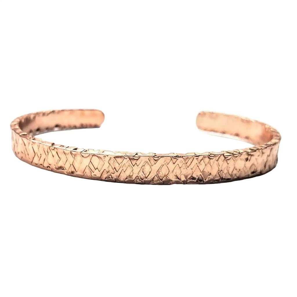 Elevate Your Style with the Dazzling Silver Wire Wrapped Crystal Textured Copper Cuff Set