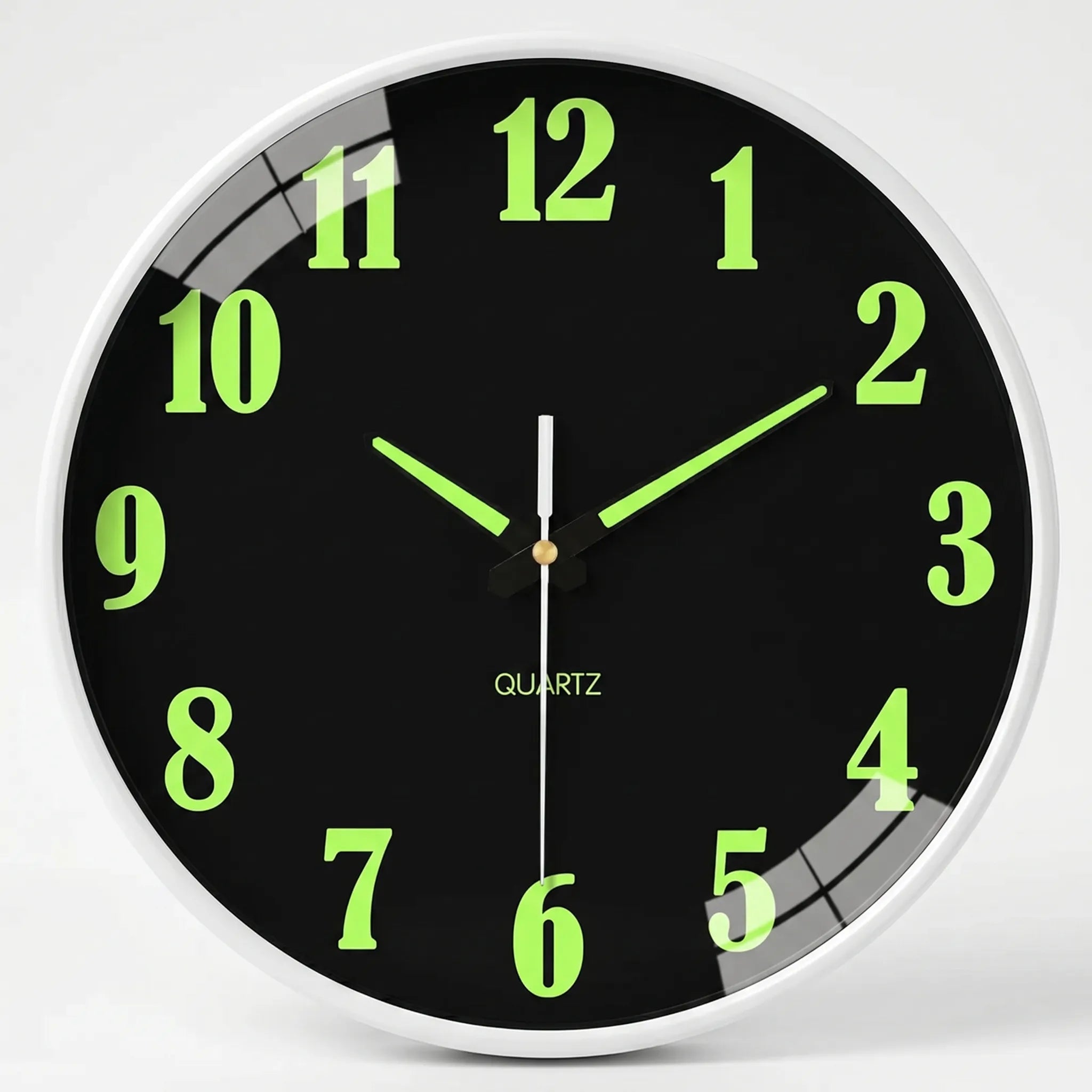 Illuminate Your Space with the Lumiqlo Round Luminous Quartz Wall Clock - Perfect for Day and Night Time Viewing