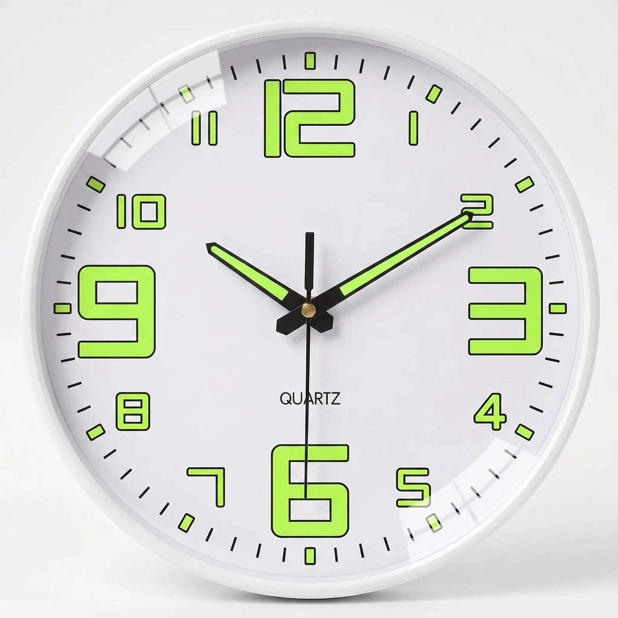 Illuminate Your Space with the Lumiqlo Round Luminous Quartz Wall Clock - Perfect for Day and Night Time Viewing