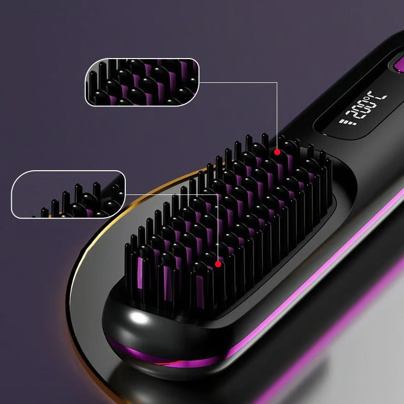 Silkané™ Pettine Riscaldante Ceramico Senza Fili: La Soluzione Perfetta per Capelli Lisci e Setosi in Ogni Momento