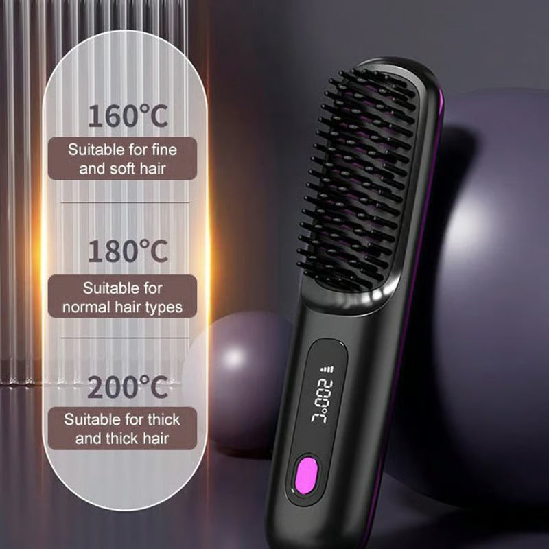 Silkané™ Pettine Riscaldante Ceramico Senza Fili: La Soluzione Perfetta per Capelli Lisci e Setosi in Ogni Momento