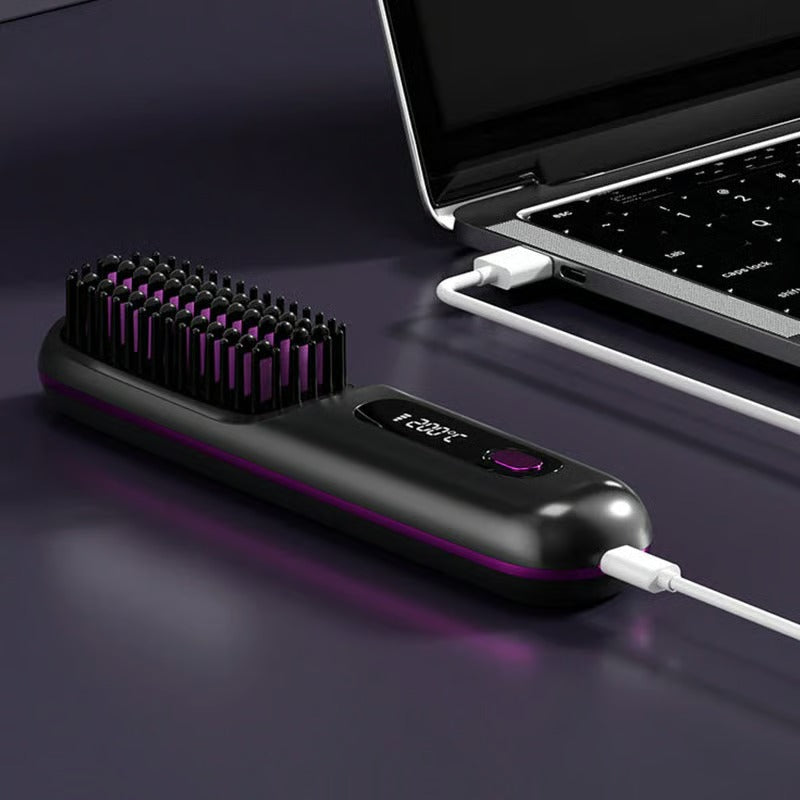 Silkané™ Pettine Riscaldante Ceramico Senza Fili: La Soluzione Perfetta per Capelli Lisci e Setosi in Ogni Momento