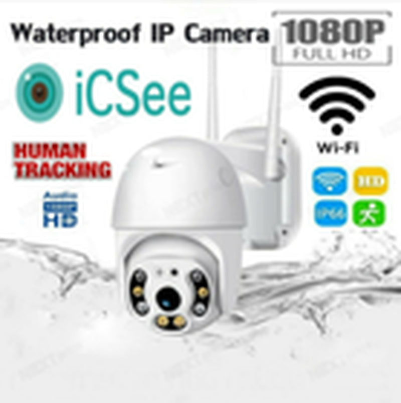 2X TELECAMERA TELECAMERE ESTERNA ICSEE CAM PTZ WIFI CAMERA NEW WIRELESS ESTERNO