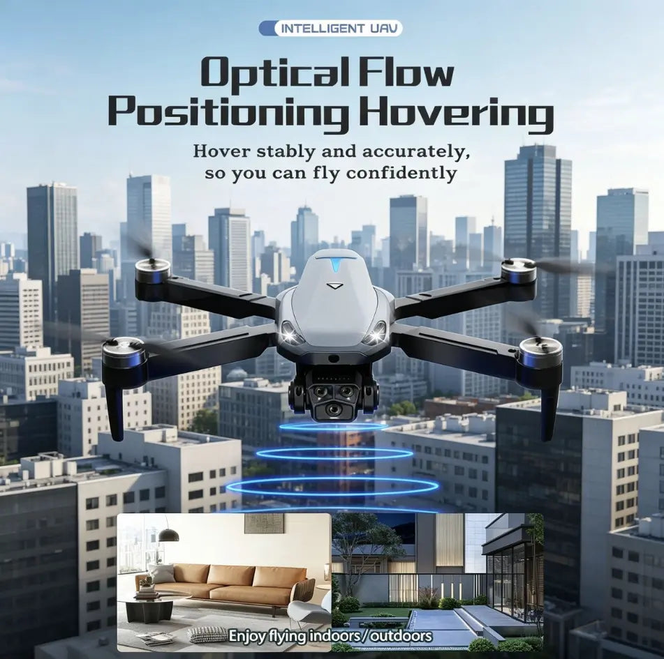 2026 Foldable M8 Pro Drone, 8K UHD EIS Anti-Shake Camera, GPS, 5G Wifi FPV, Intelligent Obstacle Avoidance, Auto Return, 360° Stunt Roll, 2 Batteries, for Adults Beginners Aerial Photography