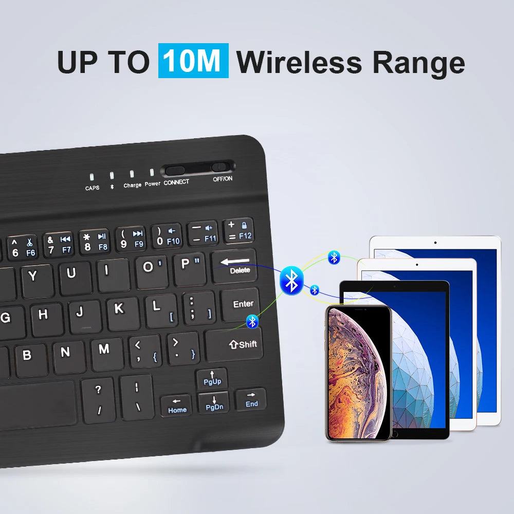 Mini Bluetooth Wireless Keyboard Mouse Set Rechargeable for Phone Tablet English Keyboards for Android Ios Windows XP Laptop PC