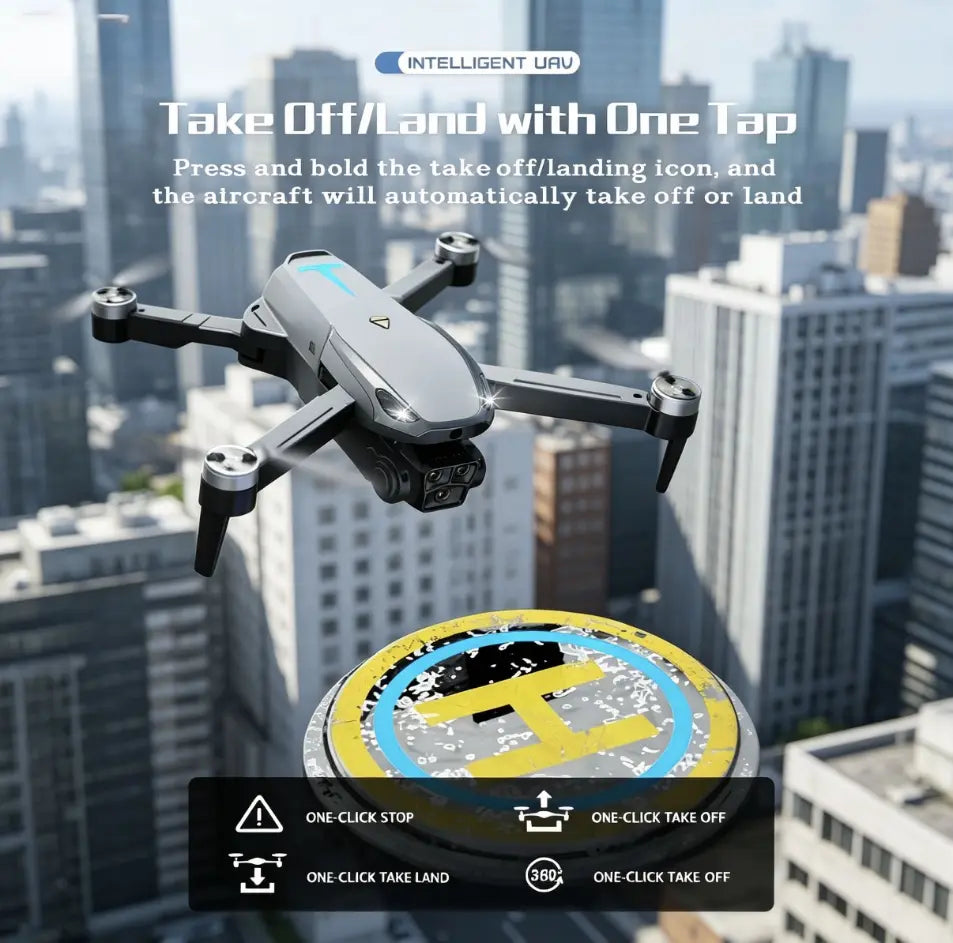 2026 Foldable M8 Pro Drone, 8K UHD EIS Anti-Shake Camera, GPS, 5G Wifi FPV, Intelligent Obstacle Avoidance, Auto Return, 360° Stunt Roll, 2 Batteries, for Adults Beginners Aerial Photography