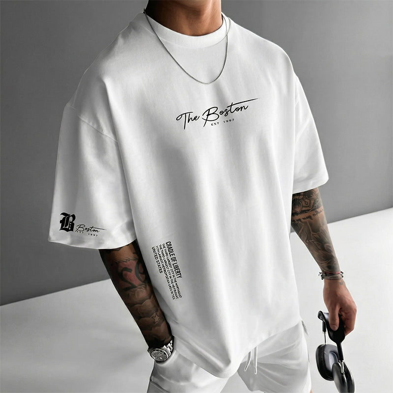 Entdecke den ultimativen Herren Urban Style Loose Fit T-Shirt – Jetzt 50% Rabatt auf unseren Premium Baumwollmix mit lässigem Oversize-Schnitt und stylischem Grafikdruck!