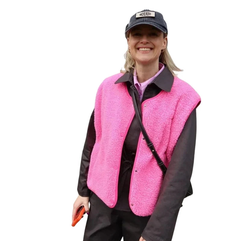 Lily – Mouwloos Vest Met V-Hals En Zakjes