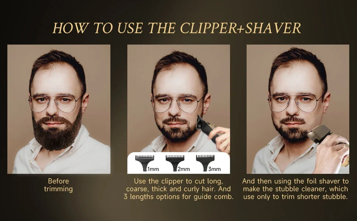Foil Shavers for Men with Head Shaving, Hair Beard Trimmer, Face Mustache Grooming Kit, Bald Head Shavers and and Haircutting