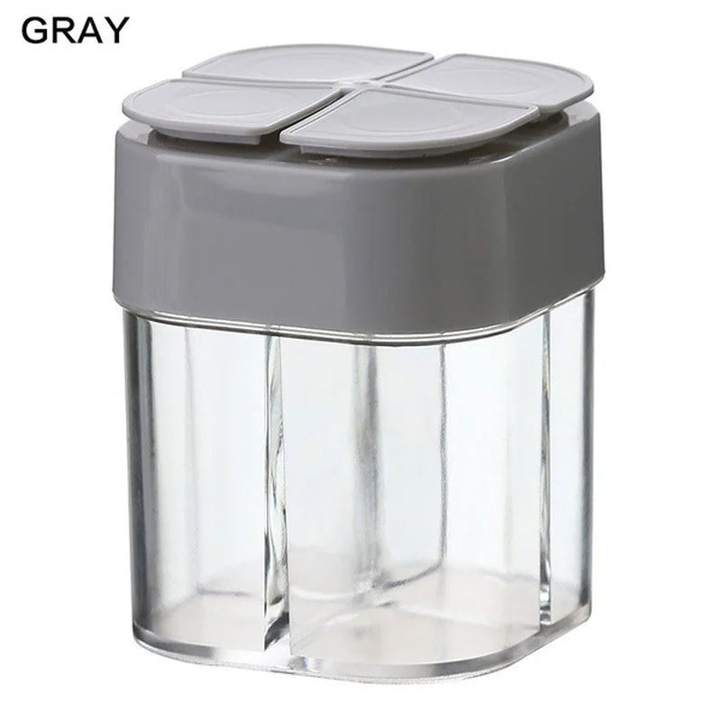 Travel Camping Spice Kit Seasoning Spice Shaker 1PC 4 in 1 Plastic Dispenser Camping Spice Containers