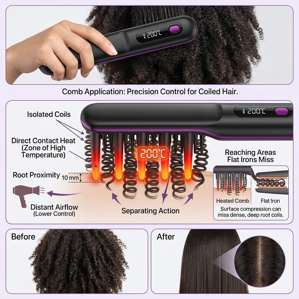Silkané™ Pettine Riscaldante Ceramico Senza Fili: La Soluzione Perfetta per Capelli Lisci e Setosi in Ogni Momento